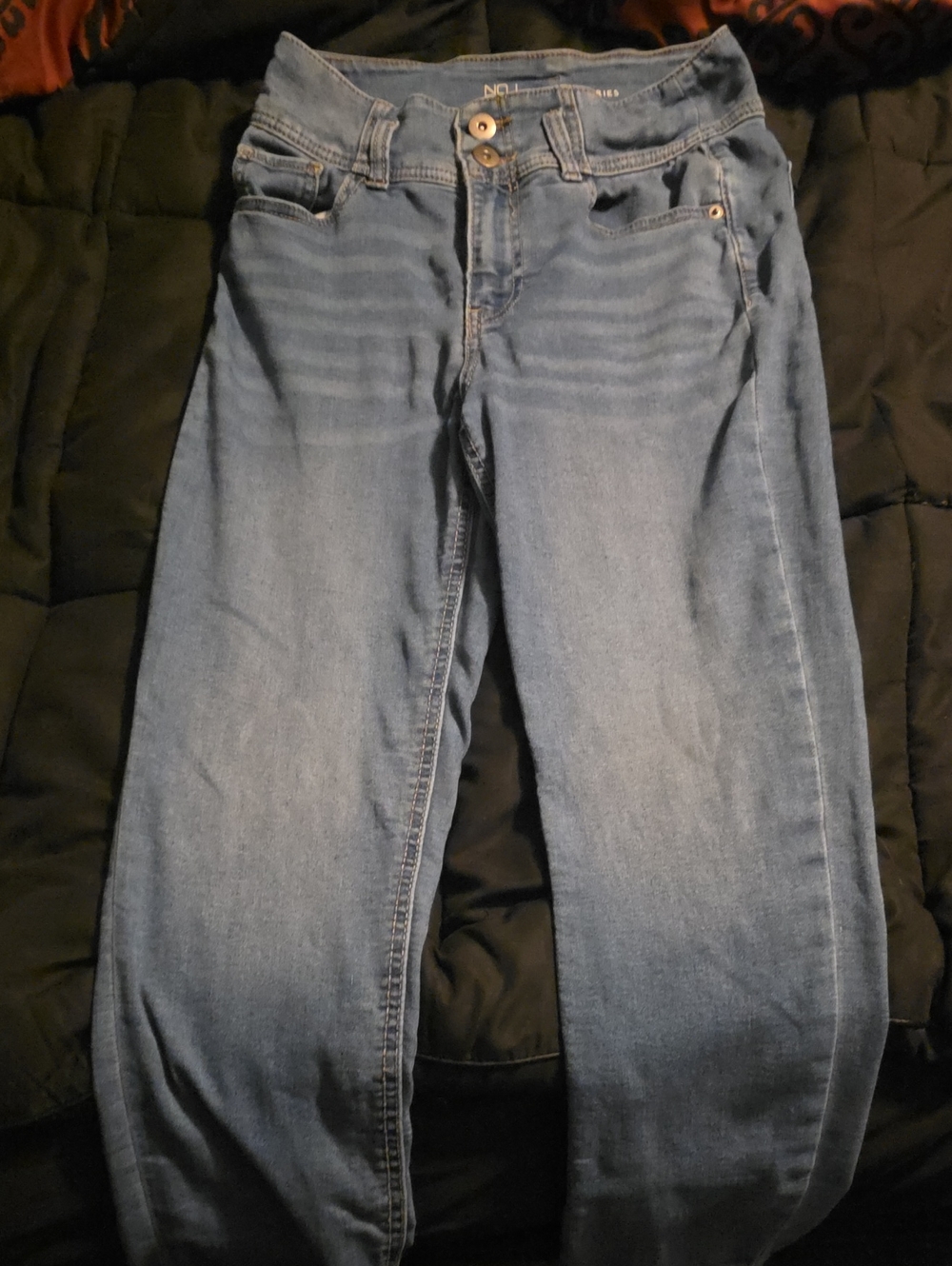 No Boundaries Men's Light Blue Slim Straight Jeans